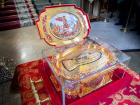 Епископ Борисоглебский Сергий принял участие в молебне о Победе  перед ковчегом с мощами Георгия Победоносца 