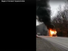 Пассажирский автобус сгорел на трассе под Борисоглебском 