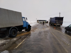 Автобус «Борисоглебск-Воронеж» развернуло на скользкой дороге в Терновском районе