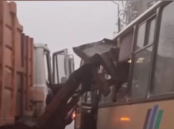 В столкновении мусоровоза и ПАЗа в центре Борисоглебска пострадала пассажирка автобуса