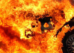 В Борисоглебске загорелся  автомобиль «Митсубиси»