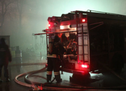 В Грибановском районе на трассе «Москва-Астрахань» ночью загорелся рейсовый автобус