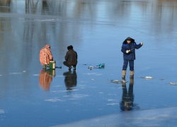 Опасная рыбалка: в Борисоглебске на первый лед вышли десятки местных рыбаков