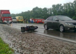 Под Борисоглебском столкнулись «иномарка» и мотоцикл
