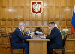 О новой школе, детском саде и развитии производства в Борисоглебске рассказал губернатору Андрей Пищугин