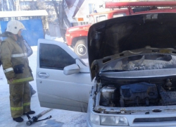 В Терновском районе сгорела отечественная легковушка