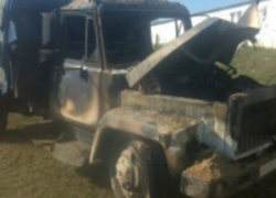 На  «саратовской» трассе  сгорел грузовик