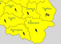 Желтый уровень опасности объявили в Воронежской области