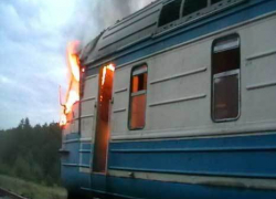 Вчера вечером в Новохоперском районе загорелся электровоз.