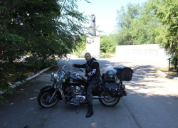 10000 километров на двух колесах. Еще один будущий «Патриот» посетил вчера Борисоглебск.