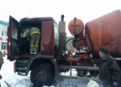 В Борисоглебске сгорел грузовик «МАЗ»