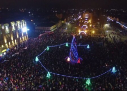 Новогодний фейерверк в Борисоглебске. Видео Станислава Гладыша