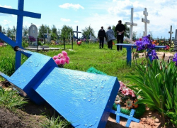 В поселке Грибановский вандалы устроили погром на кладбище