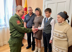 Семье погибшего в СВО терновца вручили  государственную награду