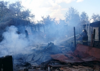 Большой пожар  в селе Калинино устроил десятилетний мальчик 