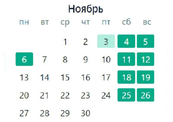 Трёхдневные выходные ожидают в начале ноября борисоглебцев
