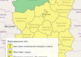 Желтый уровень опасности из-за гололеда объявлен в Воронежской области