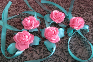 Свадебное оформление бутылок, бокалов, семейный очаг, бутоньерки и др. - 