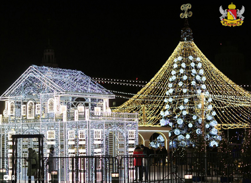 Новогодняя площадь в столице Воронежской области побила рекорды посещаемости