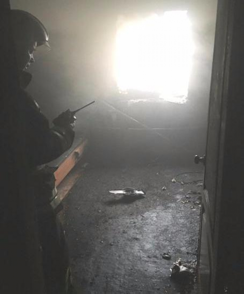 На пожаре в Борисоглебске пострадал человек