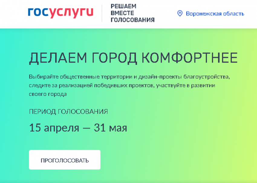 Сквер в микрорайоне «Березки» под Борисоглебском уверенно лидирует в онлайн-голосовании